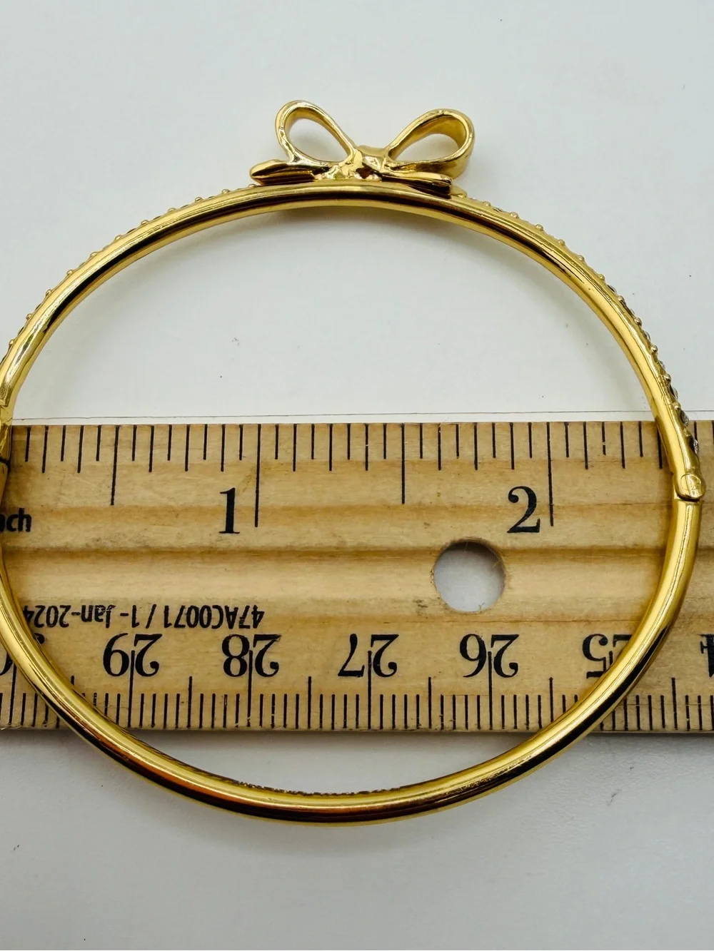Kate Spade New York Love Notes Bow Hinged Bangle